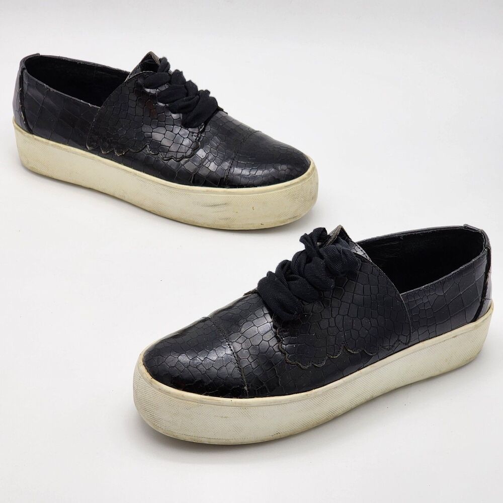 F-Troupe Butterfly Lace Up Snake Flatforms Size 41